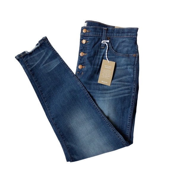 Madewell High-Rise Chewed-Hem Skinny Jeans Size 32 - Picture 3 of 8